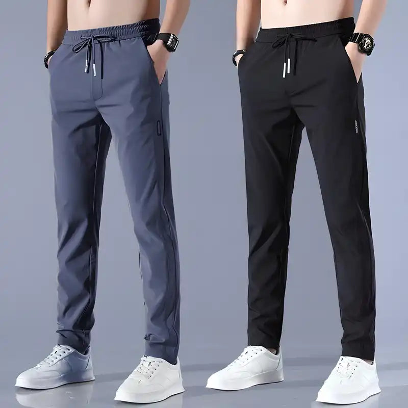 Combo Dark grey & Black Men's NS Lycra Track Pants ( pack of 2)